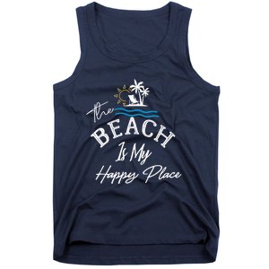 Beach The Beach is My Happy Place Beach Tank Top Tank Top