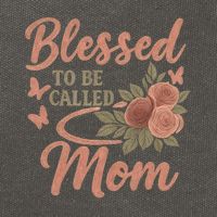 Blessed to Be Called Mom Cotton Canvas Backpack