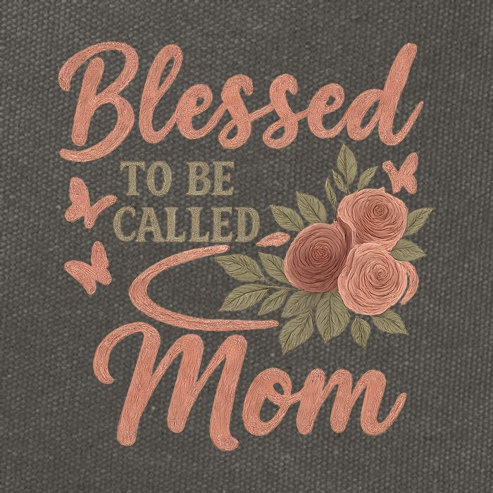 Blessed to Be Called Mom Cotton Canvas Backpack