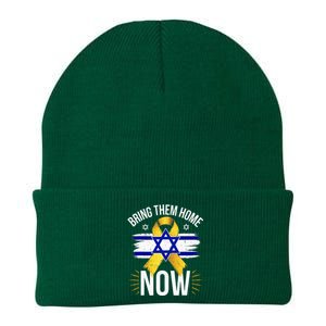 Bring Them Back Home Now Israel Flag Yellow Ribbon Knit Cap Winter Beanie