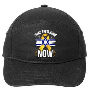 Bring Them Back Home Now Israel Flag Yellow Ribbon 7-Panel Snapback Hat