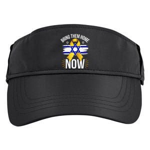 Bring Them Back Home Now Israel Flag Yellow Ribbon Adult Drive Performance Visor