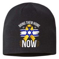 Bring Them Back Home Now Israel Flag Yellow Ribbon Sustainable Beanie