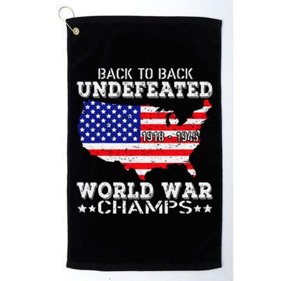 Back To Back Undefeated World War Champs Platinum Collection Golf Towel