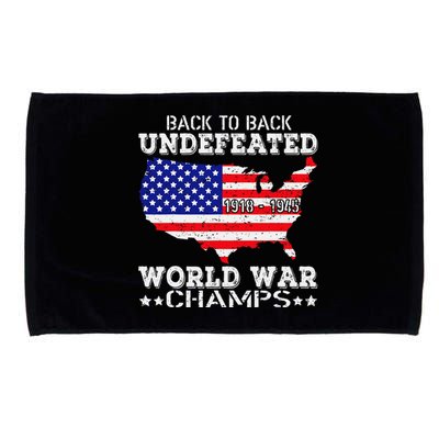 Back To Back Undefeated World War Champs Microfiber Hand Towel