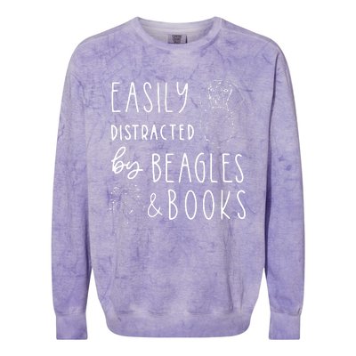 Beagle T Beagle Lover Beagles Books Colorblast Crewneck Sweatshirt