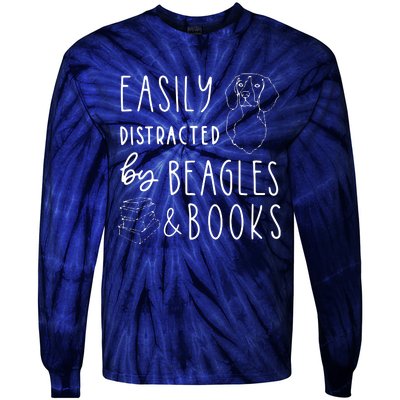 Beagle T Beagle Lover Beagles Books Tie-Dye Long Sleeve Shirt