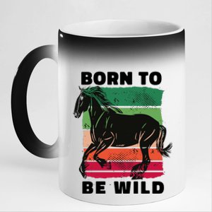 Born To Be Wild Horse 11oz Black Color Changing Mug