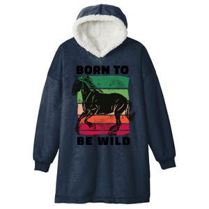 Born To Be Wild Horse Hooded Wearable Blanket