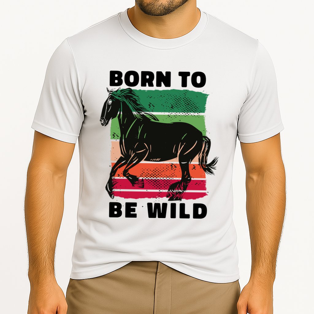 Born To Be Wild Horse Cooling Performance Crew T-Shirt
