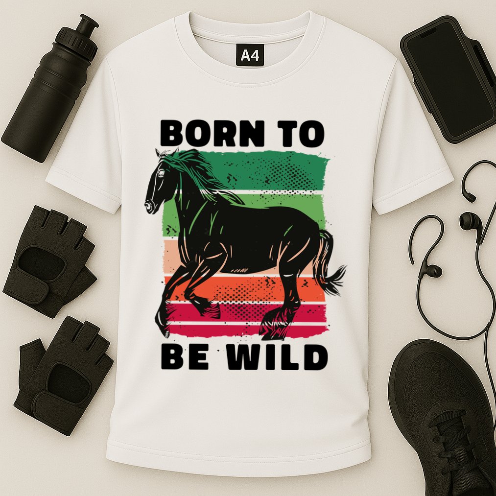Born To Be Wild Horse Cooling Performance Crew T-Shirt