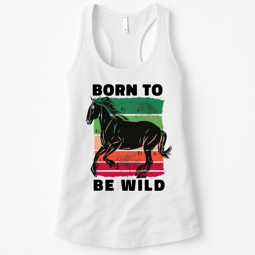 Born To Be Wild Horse Womens Tank Top