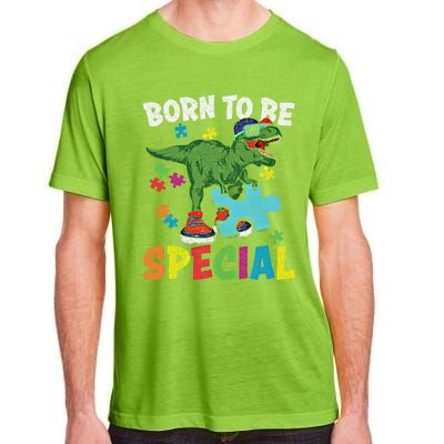 Born To Be Special Trex Puzzle Dinosaur Autism Awareness Gift Adult ChromaSoft Performance T-Shirt