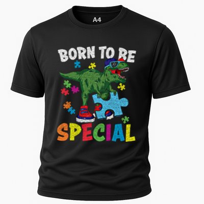 Born To Be Special Trex Puzzle Dinosaur Autism Awareness Gift Performance Shirt