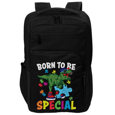 Born To Be Special Trex Puzzle Dinosaur Autism Awareness Gift Impact Tech Backpack