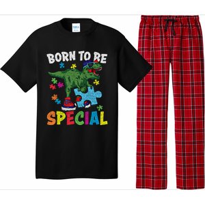 Born To Be Special Trex Puzzle Dinosaur Autism Awareness Gift Pajama Set