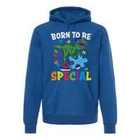 Born To Be Special Trex Puzzle Dinosaur Autism Awareness Gift Premium Hoodie