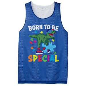 Born To Be Special Trex Puzzle Dinosaur Autism Awareness Gift Mesh Reversible Basketball Jersey Tank