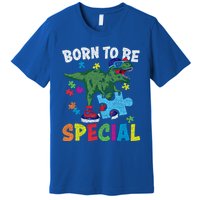 Born To Be Special Trex Puzzle Dinosaur Autism Awareness Gift Premium T-Shirt