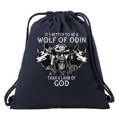 Better To Be A Wolf Of Odin Than A L.A.M.B O.F G.O.D Drawstring Bag