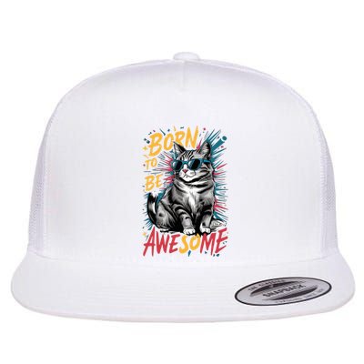 Born To Be Awe So Me Flat Bill Trucker Hat