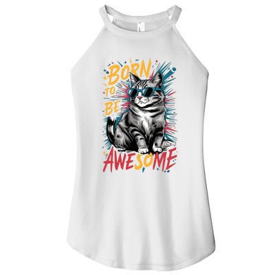 Born To Be Awe So Me Women’s Perfect Tri Rocker Tank