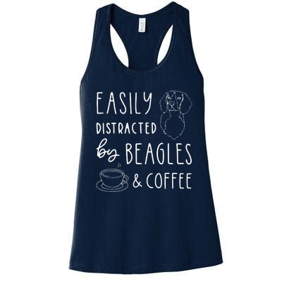 Beagle T Beagle Lover Beagles Coffee Women's Racerback Tank