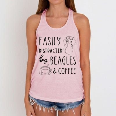 Beagle T Beagle Lover Beagles Coffee Women's Knotted Racerback Tank