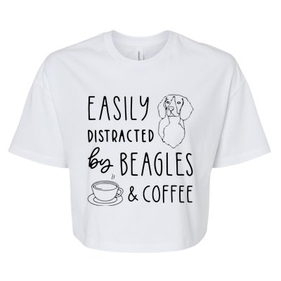 Beagle T Beagle Lover Beagles Coffee Bella+Canvas Jersey Crop Tee