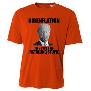 Bidenflation The Cost Of Installing Stupid Funny Anti Biden Cooling Performance Crew T-Shirt