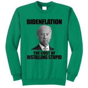 Bidenflation The Cost Of Installing Stupid Funny Anti Biden Sweatshirt