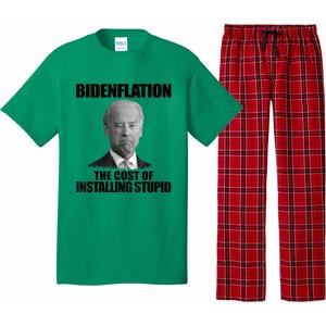 Bidenflation The Cost Of Installing Stupid Funny Anti Biden Pajama Set