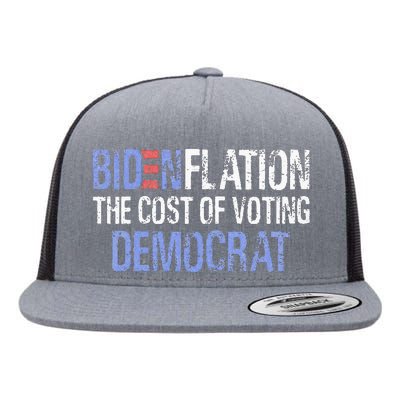 Bidenflation The Cost Of Voting Democrat Flat Bill Trucker Hat