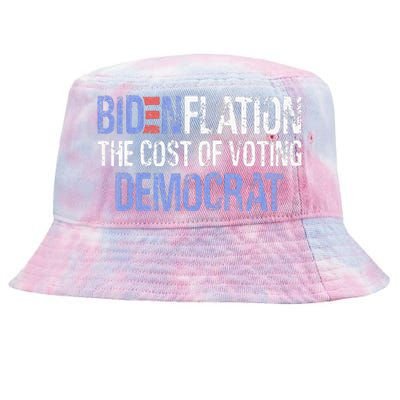 Bidenflation The Cost Of Voting Democrat Tie-Dyed Bucket Hat