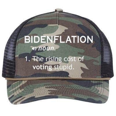 Bidenflation The Cost Of Voting Stupid Retro Rope Trucker Hat Cap