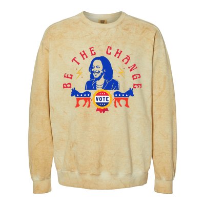 Be The Change Vote Kamala Harris 2024 Political Colorblast Crewneck Sweatshirt