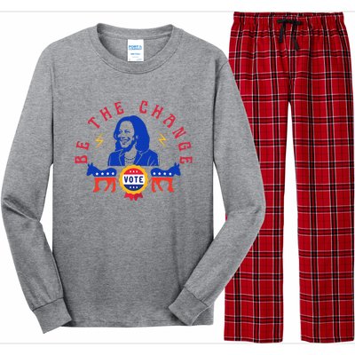 Be The Change Vote Kamala Harris 2024 Political Long Sleeve Pajama Set