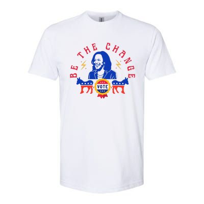 Be The Change Vote Kamala Harris 2024 Political Softstyle CVC T-Shirt