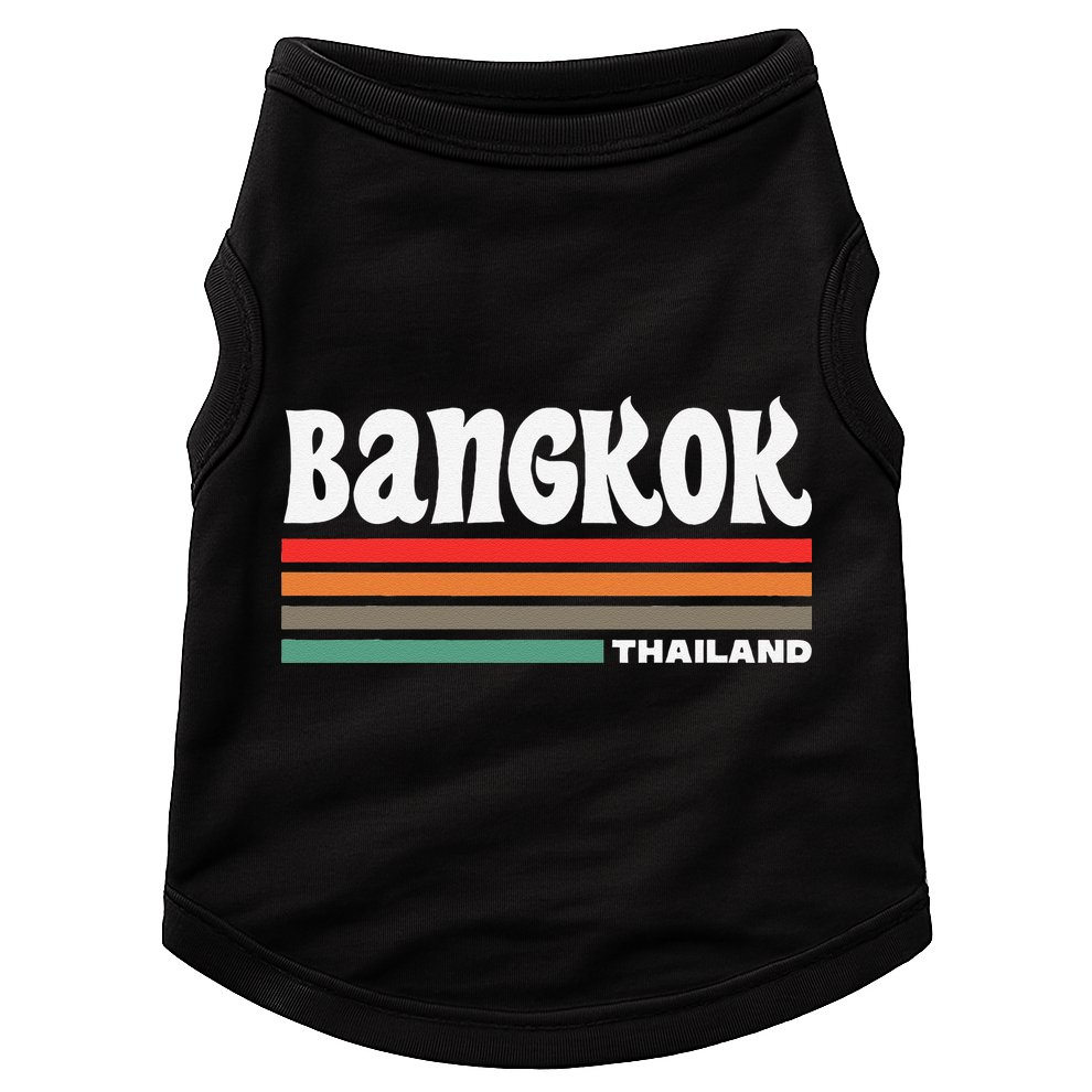 Bangkok Thailand City Bangkok Vacation Travel Retro Doggie Tank