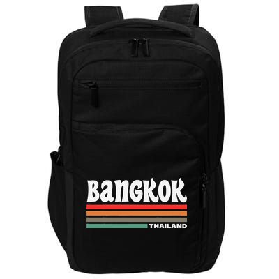Bangkok Thailand City Bangkok Vacation Travel Retro Impact Tech Backpack