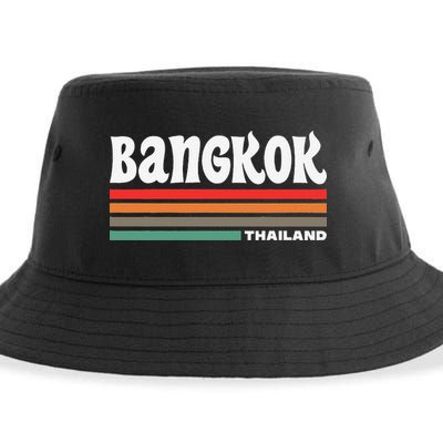 Bangkok Thailand City Bangkok Vacation Travel Retro Sustainable Bucket Hat