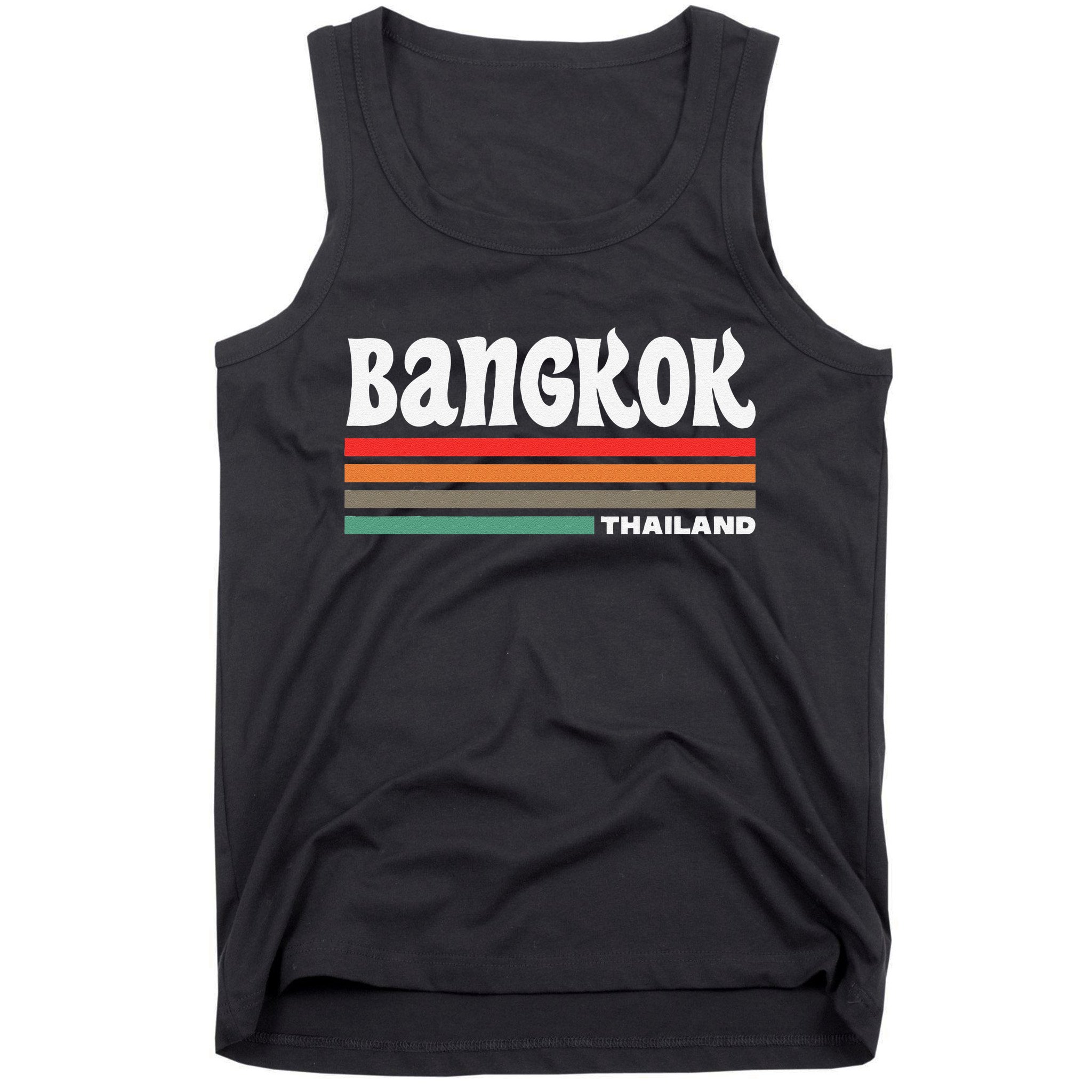 Bangkok Thailand City Bangkok Vacation Travel Retro Tank Top