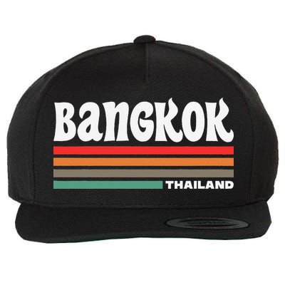 Bangkok Thailand City Bangkok Vacation Travel Retro Wool Snapback Cap