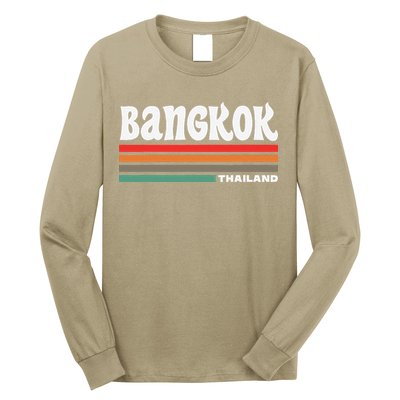 Bangkok Thailand City Bangkok Vacation Travel Retro Long Sleeve Shirt