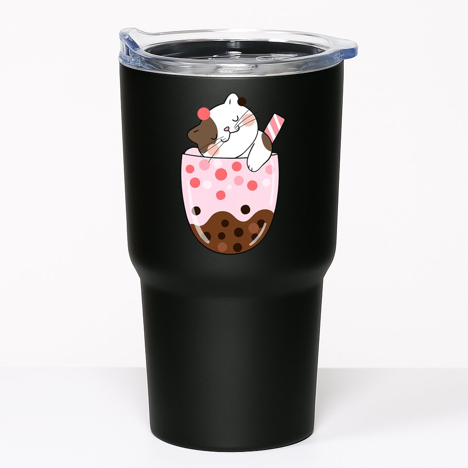 Boba Tea Cat Bubble Tea Kawaii Anime Japanese Girls Teenager Tumbler