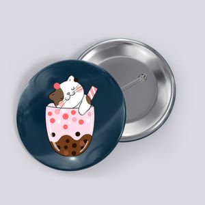 Boba Tea Cat Bubble Tea Kawaii Anime Japanese Girls Teenager Button