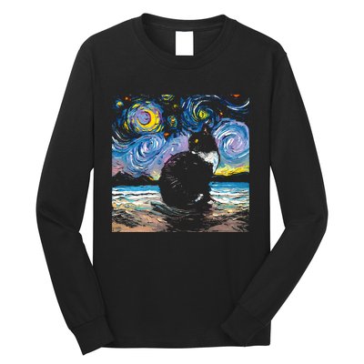 Black Tuxedo Cat Night 2 Long Sleeve Shirt