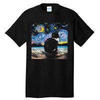 Black Tuxedo Cat Night 2 Tall T-Shirt