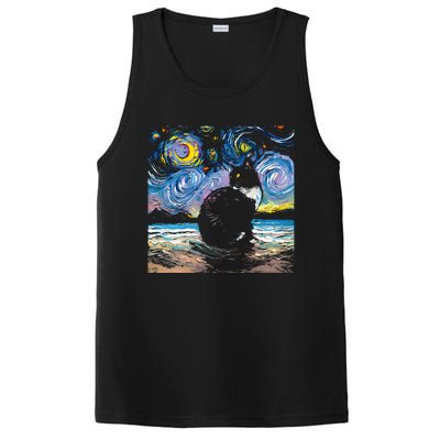 Black Tuxedo Cat Night 2 PosiCharge Competitor Tank