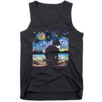 Black Tuxedo Cat Night 2 Tank Top